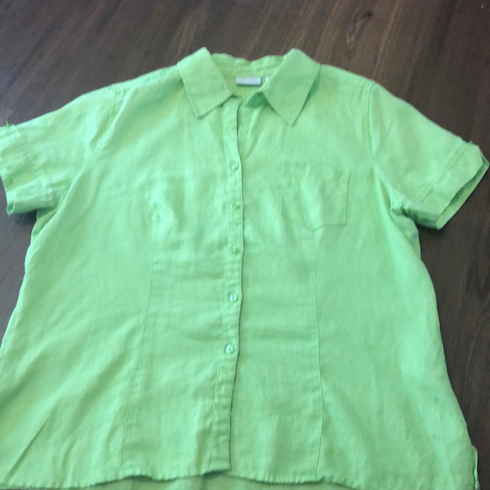 💰Kim Rogers Short Sleeve Button Down size PL